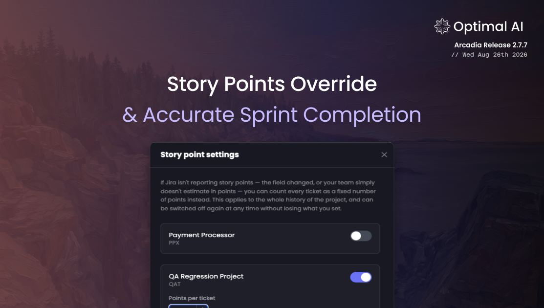 Story Points Override & Accurate Sprint Completion